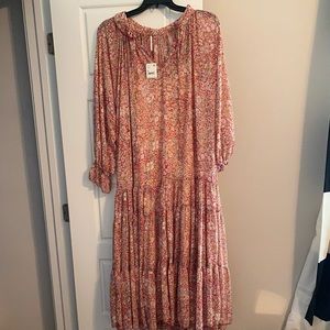Free people feeling groovy long sleeve midi dress
